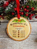 Personalised Family Name bauble - Decoration - Stocking filler - Anniversary - Gift - Present - - keepsake - memory - grandchildren - kids