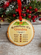 Personalised Family Name bauble - Decoration - Stocking filler - Anniversary - Gift - Present - - keepsake - memory - grandchildren - kids