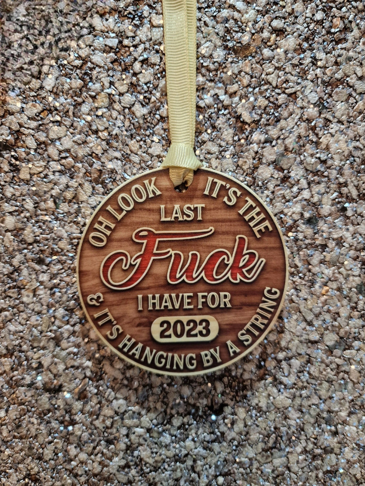 Funny Novelty last fuck bauble - Decoration - Stocking filler - Anniversary - Gift - Present - Bad Year - keepsake - memory - Secret Santa