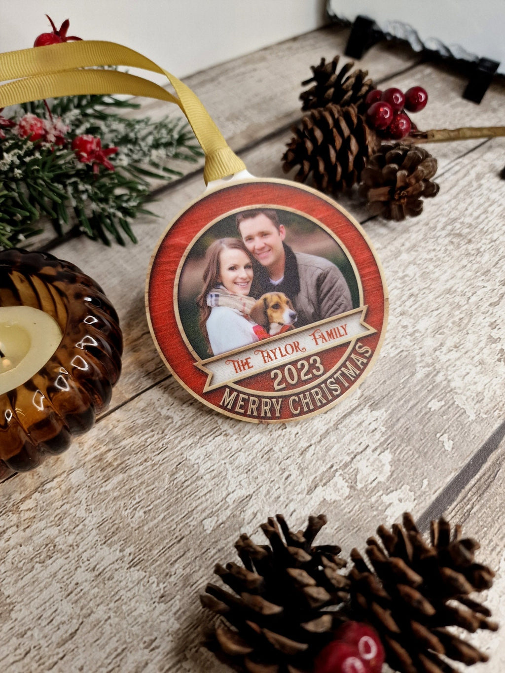 Personalised Christmas Photo Memory bauble - Decoration - Stocking filler - Anniversary - Gift - Present - Family - keepsake - memory - Xmas
