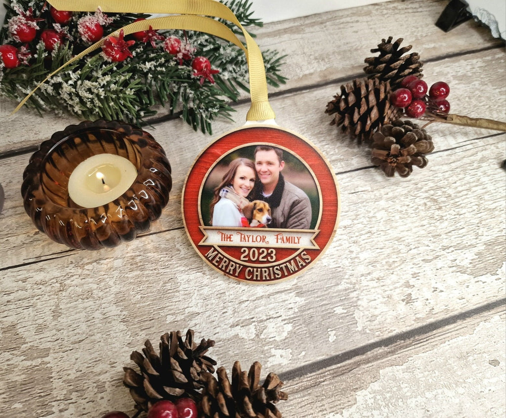 Personalised Christmas Photo Memory bauble - Decoration - Stocking filler - Anniversary - Gift - Present - Family - keepsake - memory - Xmas