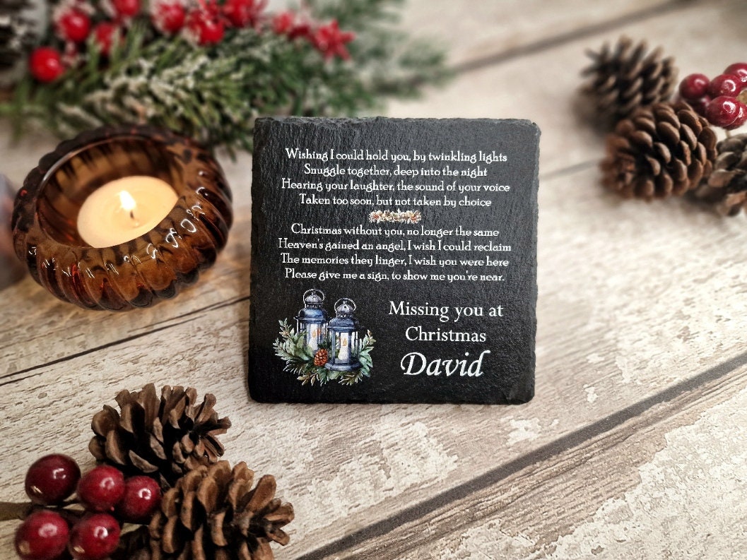 Personalised Christmas Memorial grave marker - Festive - memorial - Memory - Indoor - Outdoor - Garden - Caravan - Grave side - Gift - Urn