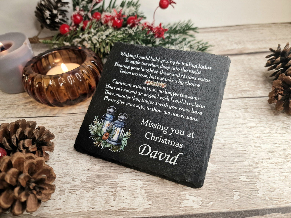 Personalised Christmas Memorial grave marker - Festive - memorial - Memory - Indoor - Outdoor - Garden - Caravan - Grave side - Gift - Urn
