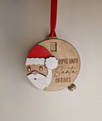 Santa Christmas countdown bauble - Beautiful xmas decoration - Father Christmas - Childrens Tradition - Naughty Elf - Decor - Decoration -