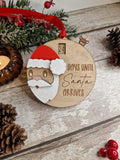 Santa Christmas countdown bauble - Beautiful xmas decoration - Father Christmas - Childrens Tradition - Naughty Elf - Decor - Decoration -