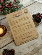 Personalised Letter from santa - Engraved into wood - Beautiful keepsake - Christmas - xmas - decor - decoration - tree - stocking