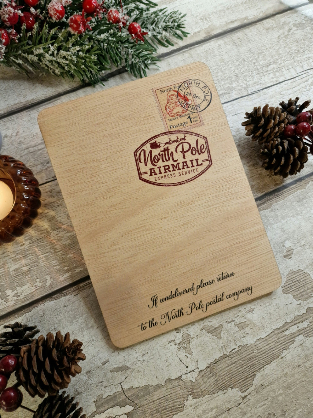 Personalised Letter from santa - Engraved into wood - Beautiful keepsake - Christmas - xmas - decor - decoration - tree - stocking