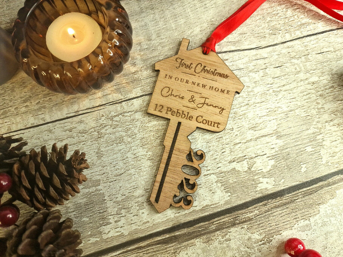 Personalised First Christmas In New Home bauble - Beautiful xmas decoration - Decor - Decoration - New house - Memory - Keepsake - Bespoke