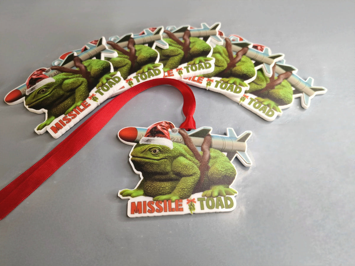 Missile Toad hanging Christmas ornament - Mistletoe - Bauble - Funny - Novelty - secret santa gift - Xmas tree - Stocking filler, Decoration