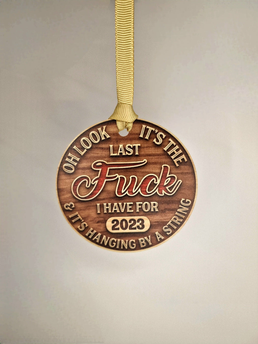Funny Novelty last fuck bauble - Decoration - Stocking filler - Anniversary - Gift - Present - Bad Year - keepsake - memory - Secret Santa