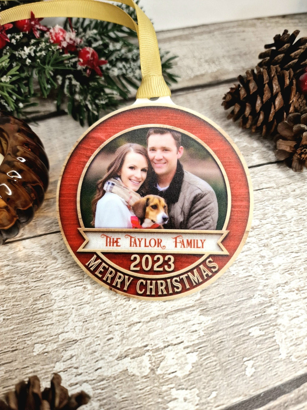 Personalised Christmas Photo Memory bauble - Decoration - Stocking filler - Anniversary - Gift - Present - Family - keepsake - memory - Xmas