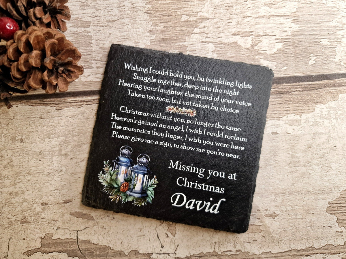 Personalised Christmas Memorial grave marker - Festive - memorial - Memory - Indoor - Outdoor - Garden - Caravan - Grave side - Gift - Urn
