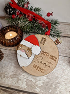 Santa Christmas countdown bauble - Beautiful xmas decoration - Father Christmas - Childrens Tradition - Naughty Elf - Decor - Decoration -