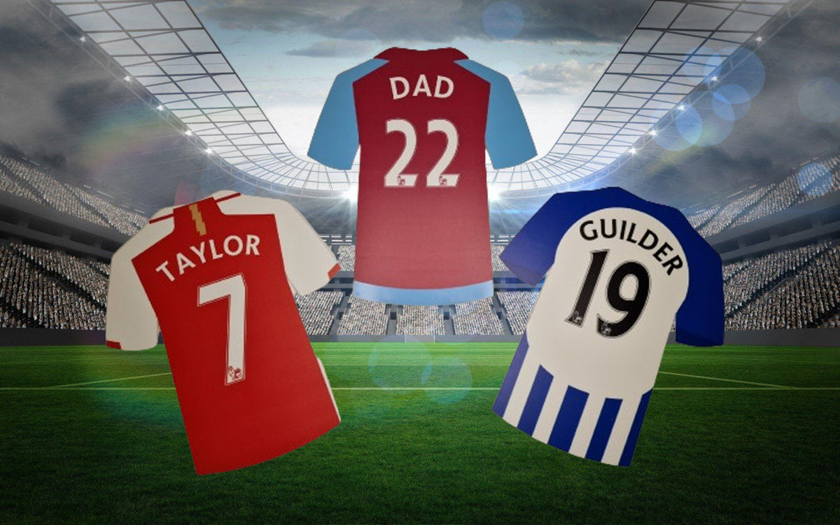 Personalised Football Shirt - 20 Teams to choose from - Bedroom decor - Soccer - Door sign - Wall name - Decoration - Mural - Boy - Girl
