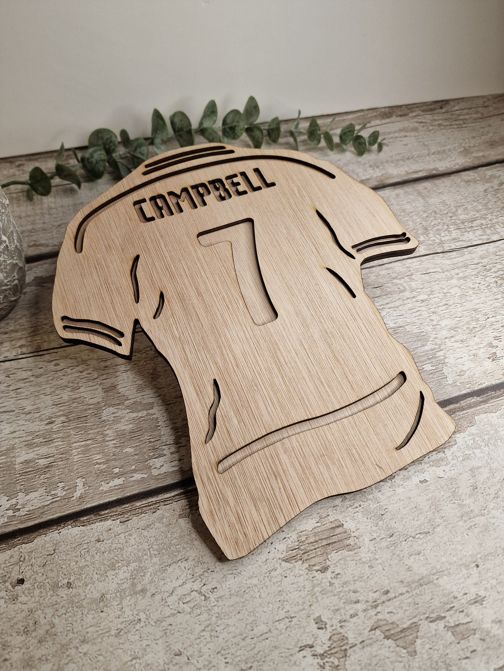 Personalised Football Shirt - Bedroom decor - Soccer - Door sign - Wall name - Decoration - Mural - Boy - Girl - Personalised gift