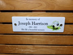 Personalised Football Memorial Bench Plaque - Anniversary - Garden - Tree - Commemoration - Urn - Casket - Grave marker - Indoor - Outdoor