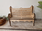 Personalised Memorial bench grave decor, Ornament - Memory - Indoor - Outdoor - Garden - Caravan - Grave side - Home - Poem - Seat - Gift