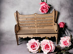 Personalised Memorial bench grave decor, Ornament - Memory - Indoor - Outdoor - Garden - Caravan - Grave side - Home - Poem - Seat - Gift