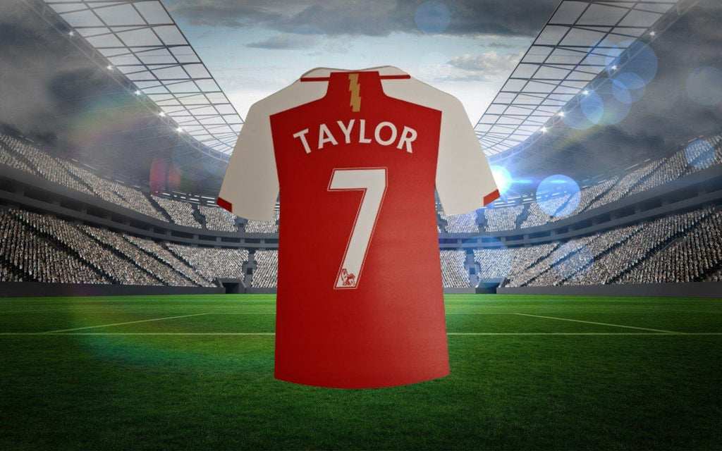 Personalised Football Shirt - 20 Teams to choose from - Bedroom decor - Soccer - Door sign - Wall name - Decoration - Mural - Boy - Girl
