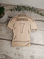 Personalised Football Shirt - Bedroom decor - Soccer - Door sign - Wall name - Decoration - Mural - Boy - Girl - Personalised gift