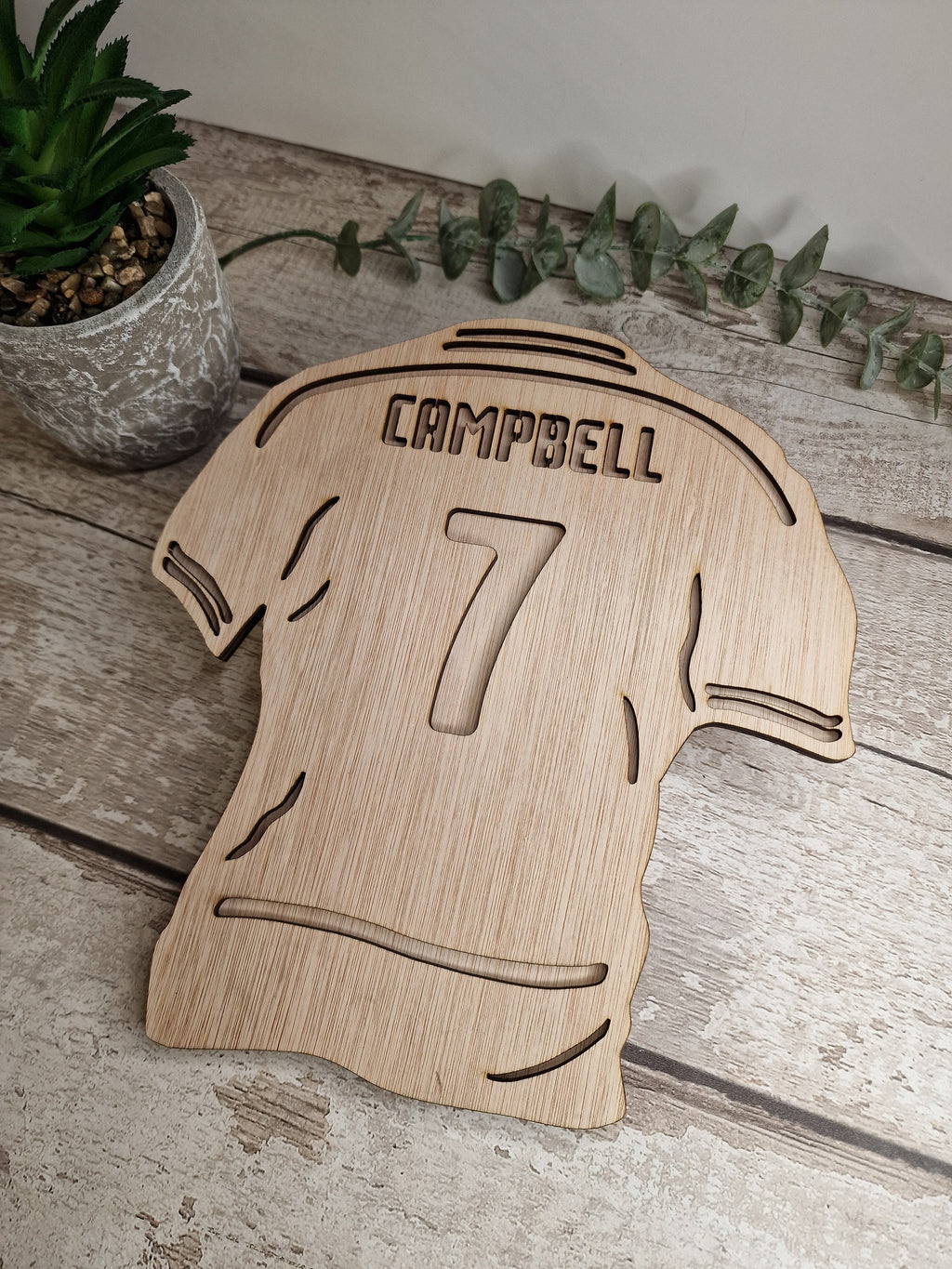Personalised Football Shirt - Bedroom decor - Soccer - Door sign - Wall name - Decoration - Mural - Boy - Girl - Personalised gift