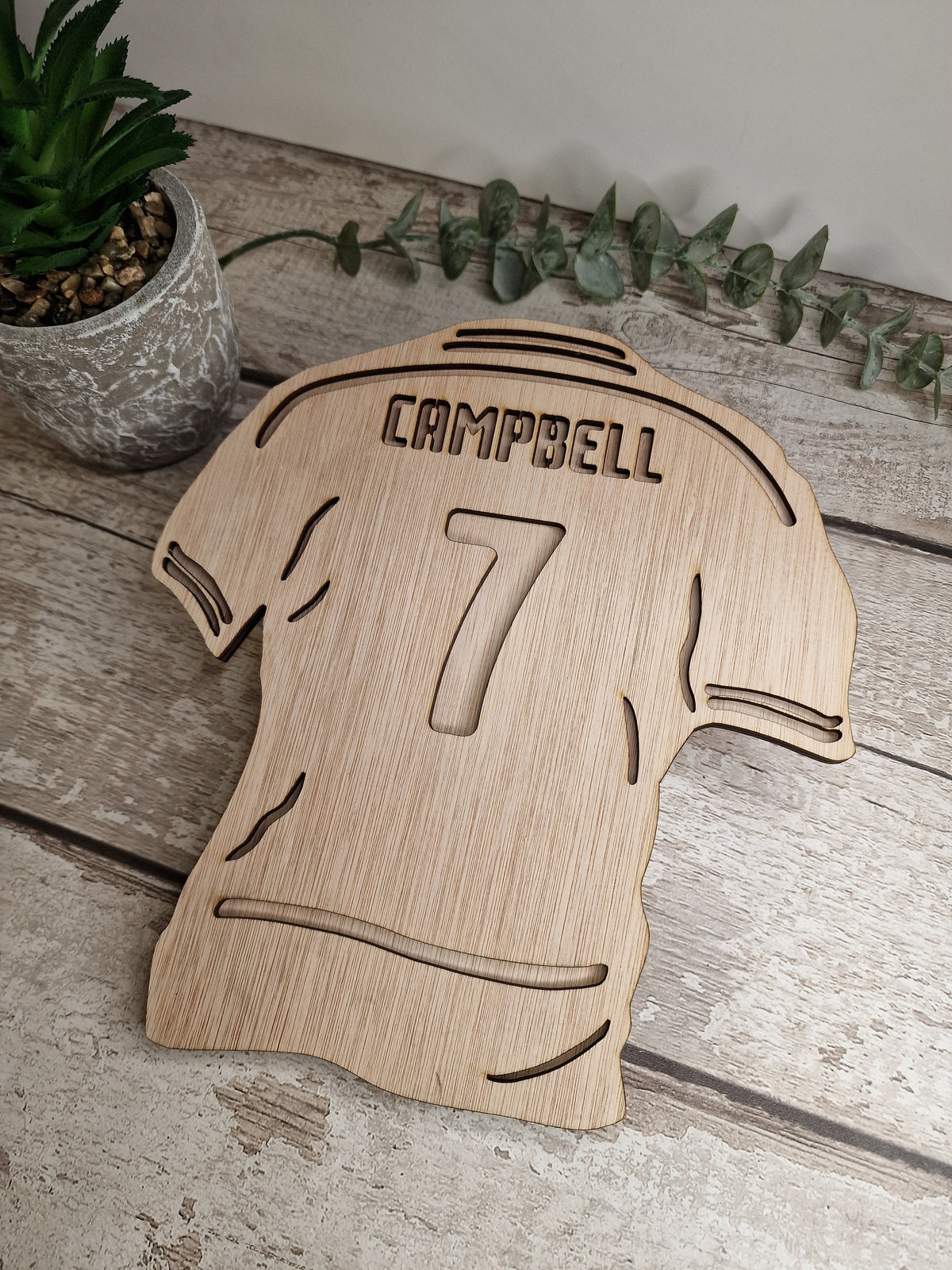 Personalised Football Shirt - Bedroom decor - Soccer - Door sign - Wall name - Decoration - Mural - Boy - Girl - Personalised gift