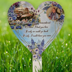 Personalised Heart Grave Marker - Temporary headstone, outdoor, remembering your loved ones - Angel - Xmas - Gift - Grave Decor - Funeral