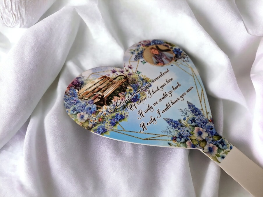 Personalised Heart Grave Marker - Temporary headstone, outdoor, remembering your loved ones - Angel - Xmas - Gift - Grave Decor - Funeral