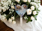 Personalised Heart Grave Marker - Temporary headstone, outdoor, remembering your loved ones - Angel - Xmas - Gift - Grave Decor - Funeral