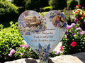 Personalised Heart Grave Marker - Temporary headstone, outdoor, remembering your loved ones - Angel - Xmas - Gift - Grave Decor - Funeral