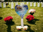 Personalised Heart Grave Marker - Temporary headstone, outdoor, remembering your loved ones - Angel - Xmas - Gift - Grave Decor - Funeral