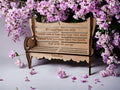 Personalised Memorial bench grave decor, Ornament - Memory - Indoor - Outdoor - Garden - Caravan - Grave side - Home - Poem - Seat - Gift