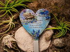 Personalised Heart Grave Marker - Temporary headstone, outdoor, remembering your loved ones - Angel - Xmas - Gift - Grave Decor - Funeral