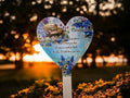 Personalised Heart Grave Marker - Temporary headstone, outdoor, remembering your loved ones - Angel - Xmas - Gift - Grave Decor - Funeral
