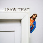 I saw that Jesus door frame trim corner decoration - High quality UV Print - Choice of 2 designs - Door hanger - Trim - Topper - Sign Funny
