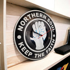 Northern Soul Keep The Faith clock - Wigan Casino - Vintage - Retro - Man Cave - Bar - Decor - made with re-purposed vinyl records - quartz