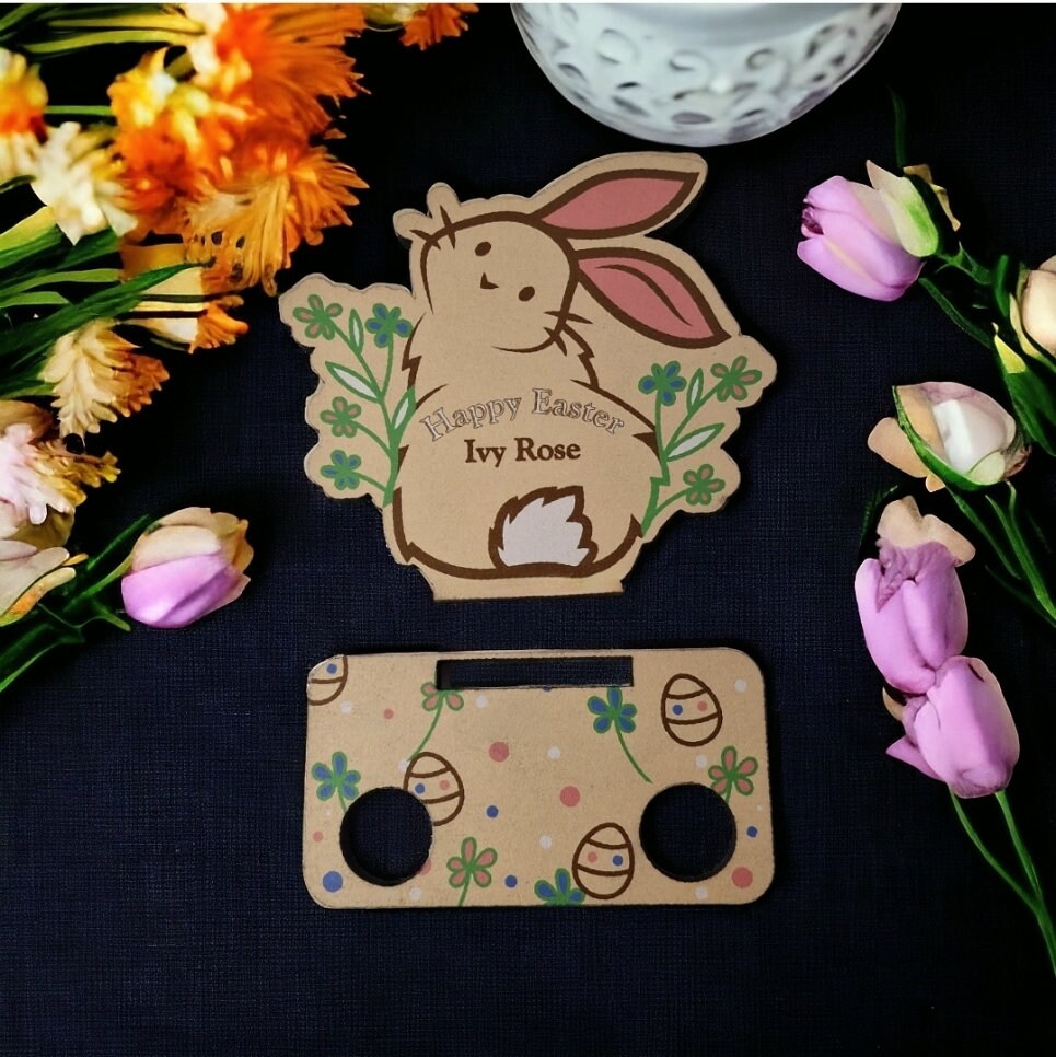 Personalised Easter Bunny egg Stand Great easter gift Funny, Kids, Child, stand, valentines day, birthday present, bunny - egg hunt - treats