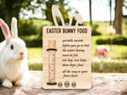 Novelty Easter Bunny Food Bait! Great Easter Gift! Funny - Kids - Child - Stand - Egg Hunt - Chick - Present - Jesus - Wooden