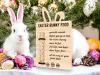 Novelty Easter Bunny Food Bait! Great Easter Gift! Funny - Kids - Child - Stand - Egg Hunt - Chick - Present - Jesus - Wooden