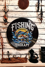 Fishing Fisherman Clock - Carp - Pike - Sea - Angling - Display - Man Cave - Bar - Decor - made with re-purposed vinyl records - quartz