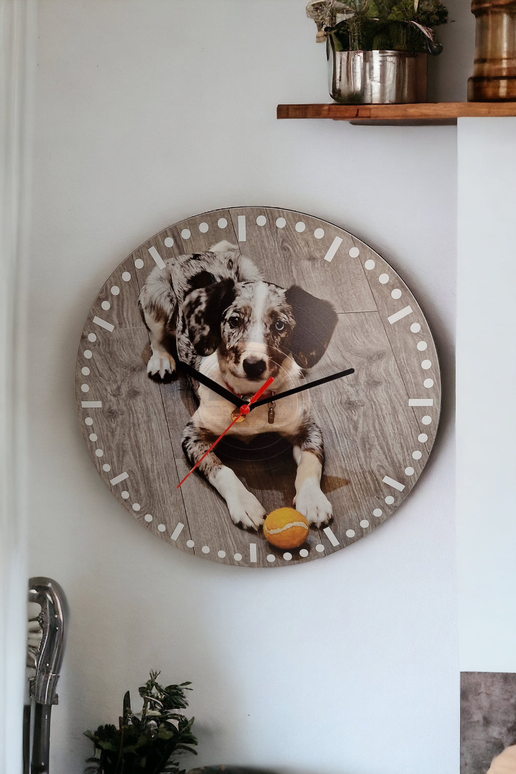 Personalised vinyl record Clock - your own image - gift - Display - Man Cave - Bar - Decor - made with re-purposed vinyl records - quartz