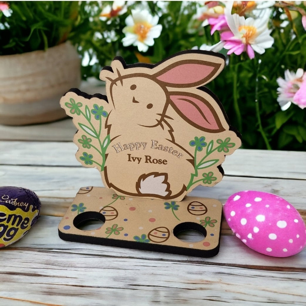 Personalised Easter Bunny egg Stand Great easter gift Funny, Kids, Child, stand, valentines day, birthday present, bunny - egg hunt - treats