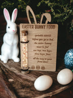 Novelty Easter Bunny Food Bait! Great Easter Gift! Funny - Kids - Child - Stand - Egg Hunt - Chick - Present - Jesus - Wooden