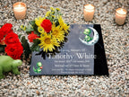 Personalised baby memorial grave marker - Dino design - Temporary headstone, outdoor - Anniversary - Child - Boy - Miscarriage - Angel