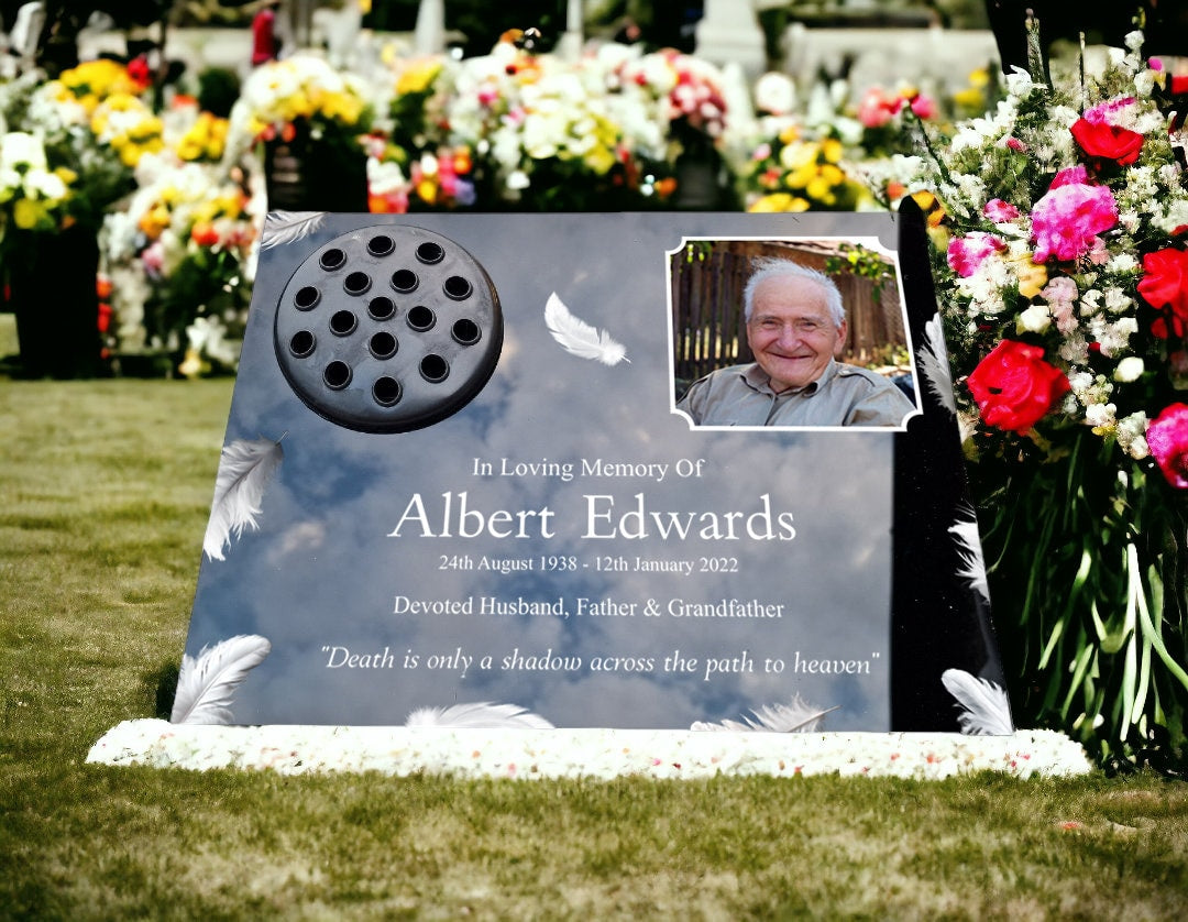 Personalised Image memorial grave marker, Temporary headstone, outdoor, remembering your loved ones - Male - Female - decoration - Funeral