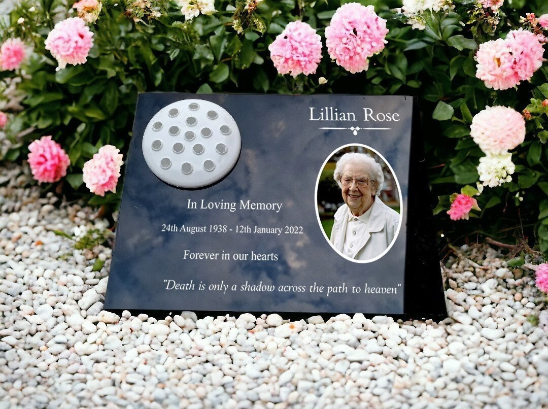 Personalised Image memorial grave marker, Temporary headstone, outdoor, remembering your loved ones - Male - Female - decoration - Funeral