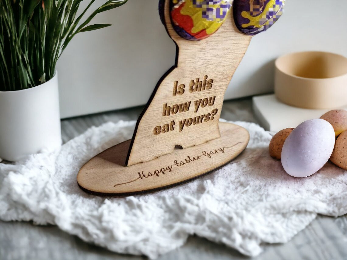 Adult Easter Gift - Personalised Novelty boobs egg holder - Funny, prank, joke, stand, valentines day, birthday present, hen, stag, adult