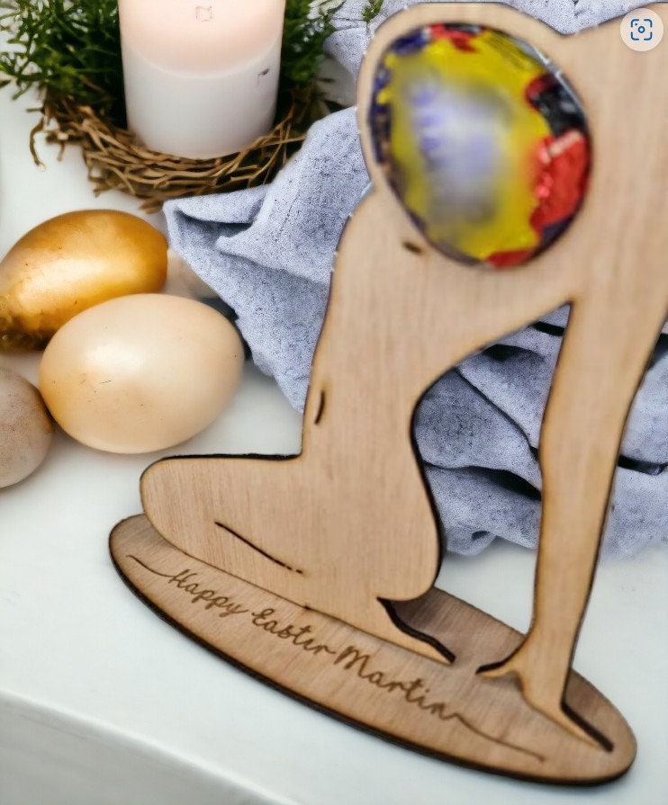 Adult Easter Gift - Personalised Novelty boobs egg holder! Funny, prank, joke, stand, valentines day, birthday present, hen, stag