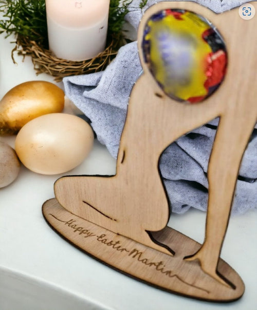 Adult Easter Gift - Personalised Novelty boobs egg holder! Funny, prank, joke, stand, valentines day, birthday present, hen, stag