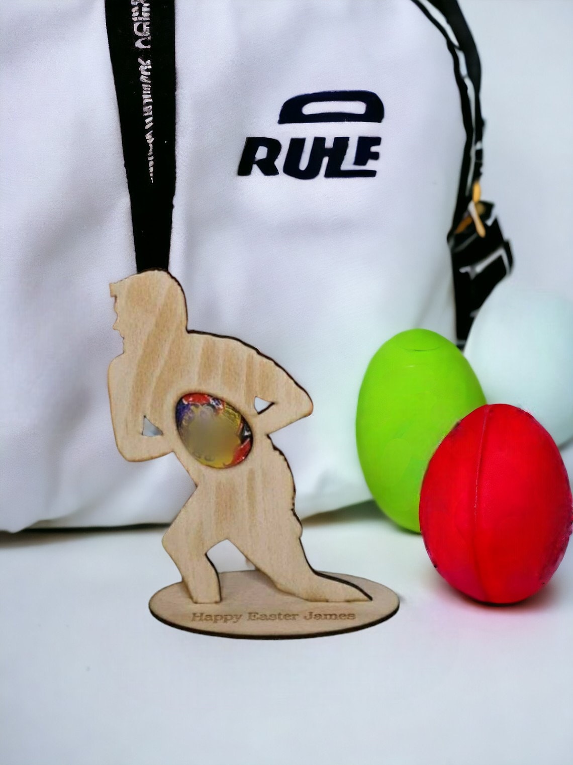 Personalised Novelty rugby egg holder! Great easter gift! Rugby league, super, stand, valentines day, birthday present, ball